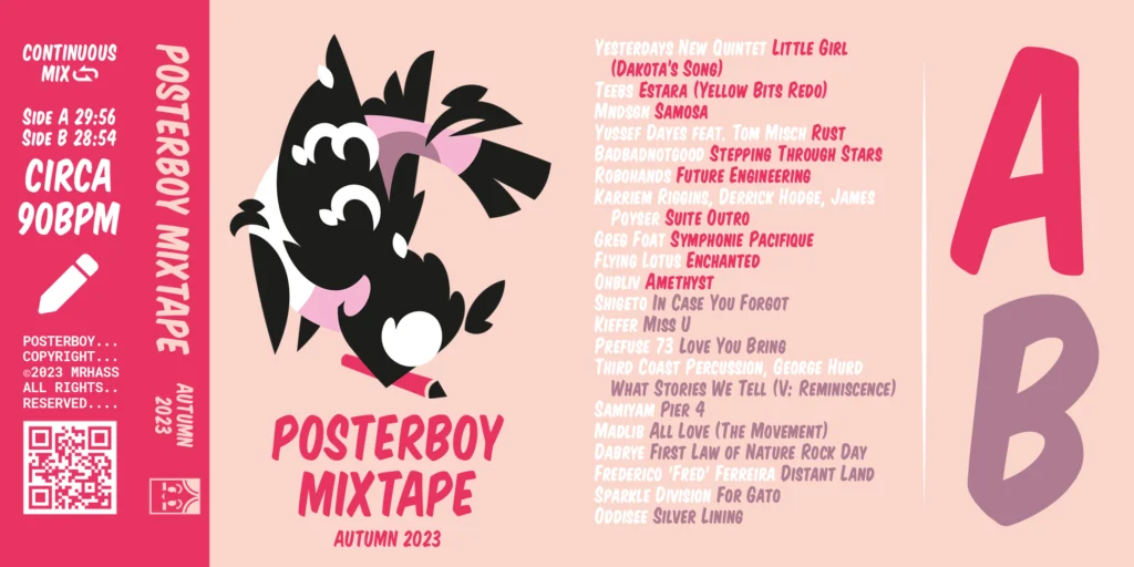 J-card design for the Posterboy Mixtape